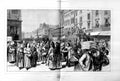 Old Antique Print 1872 Scene Leeds Market Day Boar Lane Briggate Sellers 19th
