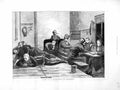 Original Old Antique Print 1872 Guard Room Aldershot Siers War 19th
