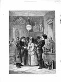 Original Old Antique Print 1872 Buying Relics Siege Paris France Shopping 19th