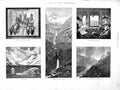 Old Antique Print 1872 Pyrenees Mountains Lac Gaube Eaux Bonnes D'Enfer 19th