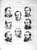 Old Antique Print 1872 Medical Heath Pye-Smith Croft Rouse Thorowgood Men 19th