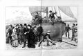Original Old Antique Print 1872 Boat Sea-Side People Beach SailingVictorian