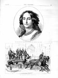 Old Antique Print 1872 Princess Hohenlohe-Langenburg Canterbury Brigade 19th
