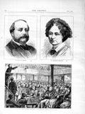 Old Antique Print 1872 Comte Chambord Comtesse Costermongers St. Luke'S 19th
