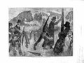 Original Old Antique Print 1872 London Street Scene November Fog Men Torches