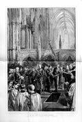 Old Antique Print 1872 Funeral Field-Marshal Pollock Westminster Abbey 19th