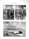 Old Antique Print 1872 Royal Adelaide Ship Portland France Versailles Men 19th