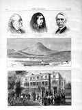 Old Antique Print 1872 Montagu Pyramid Lepsius Bowring Somerville M'Leod 19th