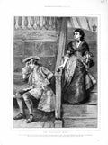 Original Old Antique Print 1872 Illustration Wandering Heir Ship Deck Man Woman
