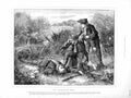 Original Old Antique Print 1872 Illustration Wandering Heir Dead Man Country