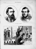 Old Antique Print 1873 Parliament Barclay Lewis Westminster Play Theatre 19th