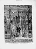 Original Old Antique Print 1873 Lord Lytton Home Knebworth Man 19th