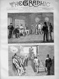 Original Old Antique Print 1873 Cellars Newgate Prison Stairs Dock Bailey Court