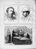 Original Old Antique Print 1873 Parliament Monteagle Clarendon Lord Chancellor