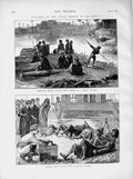 Old Antique Print 1873 River Amazon Kokohamas Indians Raft Pirros Shock 19th