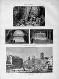 Old Antique Print 1873 Slavery Palestine Bethlehem Manger Northumberland 19th