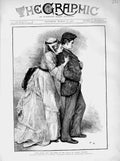 Old Antique Print 1873 Scene Man Wife Prince Wales Theatre Anne Sylvester 19th