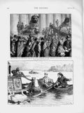 Antique Old Print *3049 1873 Spain Cortes Senor Martos University Boat Race