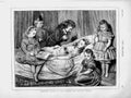 Old Antique Print 1873 Tableaux Vivants Nursery Sleeping Beauty Children 19th