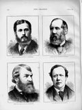 Old Antique Print 1873 Lyttelton Laing Orkney Stone Agnew Parliament Men 19th