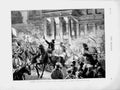 Old Antique Print 1873 Students Berlin Imperial Prince Procession Horses 19th