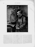 Original Old Antique Print 1873 Fine Art Portrait Election Barlow A.E.R.A. Man