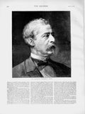 Original Old Antique Print 1873 Portrait Sir Richard Wallace Bart Victorian