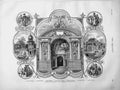 Old Antique Print 1873 Vienna Exhibition Pavilion Workmen Turkish Italian 19th