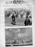 Old Antique Print 1873 Archduke Charles Louis Vienna Exhibition Emperor 19th