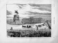 Original Old Antique Print 1873 Emperor Germany Petersburg Czar Nicholay-Place