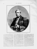 Old Antique Print 1873 Admiral Sir Alexander Milne Naval Lord Admiralty 19th