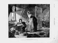 Original Old Antique Print 1873 Scene House Chatterton Little Boy Woman 19th