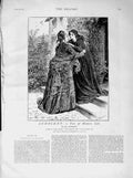Original Old Antique Print 1873 Illustration Story Innocent Mrs Oliphant Women