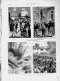 Old Antique Print 1873 Madrid Spain Chatham Exploding Mine Engineers War 19th