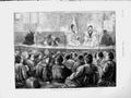Original Old Antique Print 1873 Interior Japanese Theatre Stage Acting Japan