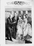 Original Old Antique Print 1873 Cesarewitch London Governor Bank Princess Wales