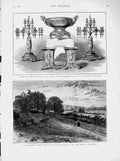 Old Antique Print 1873 Plate America Government Geneva Bishop Winchester 19th