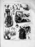 Original Old Antique Print 1873 Spain Character Sketches Railway Madrid Seville