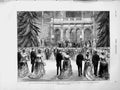 Old Antique Print 1873 Ball Cesarewitch Prince Wales Horticultural Garden 19th