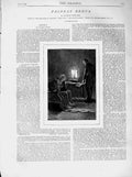 Original Old Antique Print 1873 Illustration Story Phineas Redux Man Lamp House