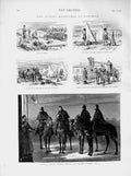 Original Old Antique Print 1873 Truant Siers Dartmoor Camp Sutherland Army 19th