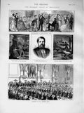 Old Antique Print 1873 Sheffield Cutler'S Hall Banquet Clyde Steel Osborn 19th