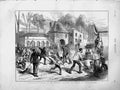 Old Antique Print 1873 France Evacuation Germans Fire Streets Verdun War 19th