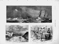 Original Old Antique Print 1873 Ship Devastation Berehaven Railway Bridge Hops