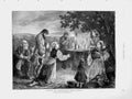 Old Antique Print 1873 Austrian Poland People Praying Deliverance Cholera 19th