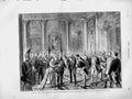 Original Old Antique Print 1873 King Victor Emmanuel Berlin Palace Germany 19th