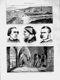 Old Antique Print 1873 Funeral Landseer Cathedral Portland Gatty Clay Men 19th