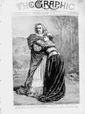 Original Old Antique Print 1873 Lyceum Theatre Irving Isabel Bateman Richelieu