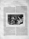 Original Old Antique Print 1873 Illustration Story Phineas Redux Ladies Sewing