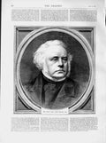Original Old Antique Print 1873 Portrait Right Hon. John Bright Parliament 19th